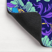 Paarse en blauwe bloemen William Morris Muismat (Hoek)