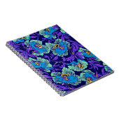 Paarse en blauwe bloemen William Morris Notitieboek (Rechterzijde)