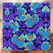Paarse en blauwe bloemen William Morris Raamsticker (Vel 2)