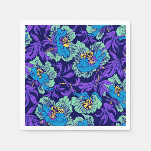 Paarse en blauwe bloemen William Morris Servet