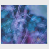 Paarse en blauwe bloemstructuur cadeaupapier (Vlak)