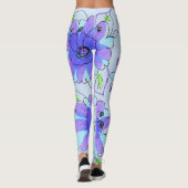 Paarse en blauwe blote Leggings (Achterkant)