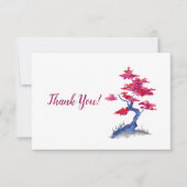 Paarse en blauwe boom - Hartelijk dank Bedankkaart (Voorkant)