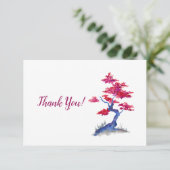 Paarse en blauwe boom - Hartelijk dank Bedankkaart (Staand voorkant)