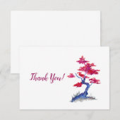 Paarse en blauwe boom - Hartelijk dank Bedankkaart (Voorkant / Achterkant)