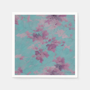 Paarse en Blauwe Chinoiserie Patroon Servet