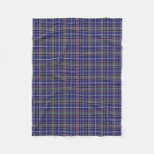 Paarse en Blauwe Clan Alexander Tartan Fleece Deken (Voorkant)