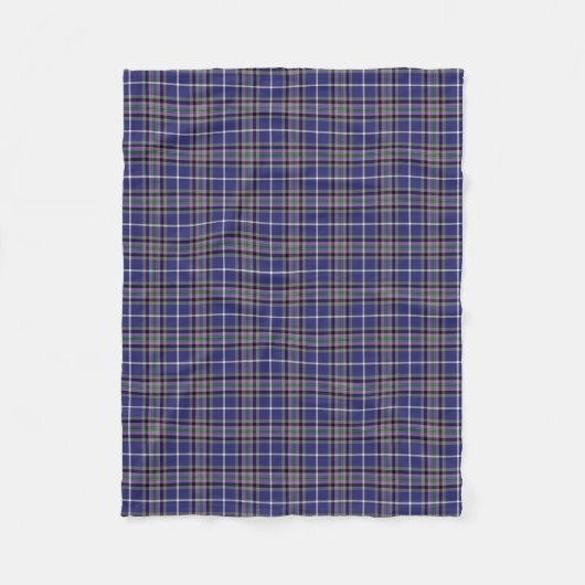 Paarse en Blauwe Clan Alexander Tartan Fleece Deken (Voorkant)