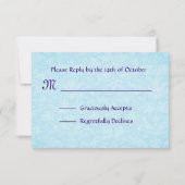 Paarse en Blauwe Dahlia Petals RSVP Bruiloft (Achterkant)