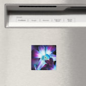 Paarse en blauwe dendrobiumorchidee-orchidee magneet (Insitu (Vaatwasser))