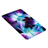 Paarse en blauwe dendrobiumorchidee-orchidee magneet (Rechterzijde)