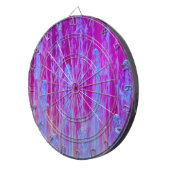 Paarse en blauwe digitale Abstracte kunst Dartbord (Voorkant Rechts)