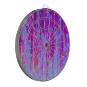 Paarse en blauwe digitale Abstracte kunst Dartbord (Voorkant Links)