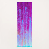 Paarse en blauwe digitale Abstracte kunst Yogamat (Voorkant)