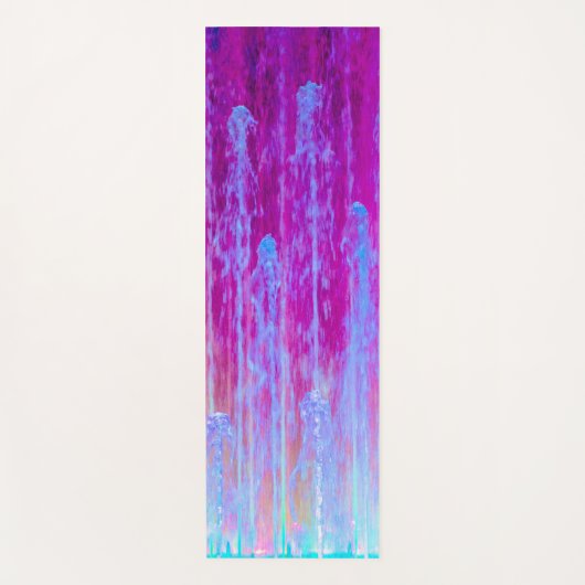 Paarse en blauwe digitale Abstracte kunst Yogamat (Voorkant)