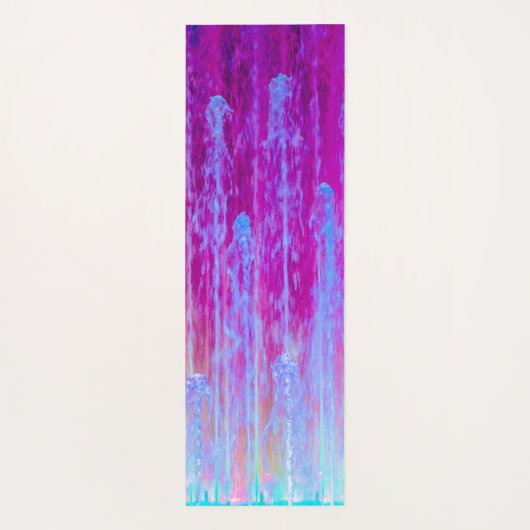 Paarse en blauwe digitale Abstracte kunst Yogamat (Achterkant)