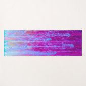 Paarse en blauwe digitale Abstracte kunst Yogamat (Voorkant (horizontaal))