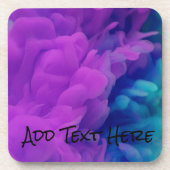 Paarse en blauwe digitale rook bier onderzetter (Voorkant)