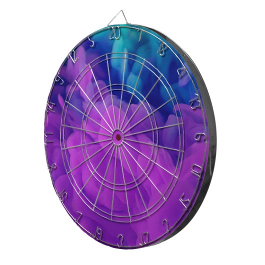 Paarse en blauwe digitale rook dartbord (Voorkant Rechts)