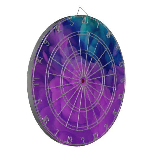 Paarse en blauwe digitale rook dartbord (Voorkant Links)