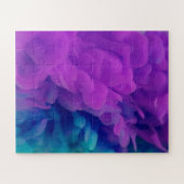 Paarse en blauwe digitale rook legpuzzel (Horizontaal)