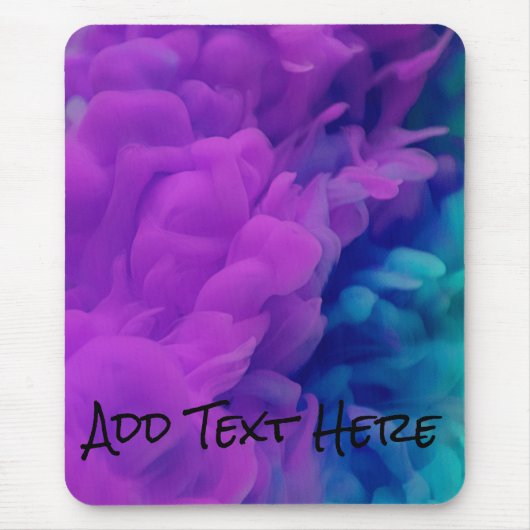 Paarse en blauwe digitale rook muismat (Voorkant)