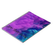 Paarse en blauwe digitale rook notitieboek (Linkerzijde)