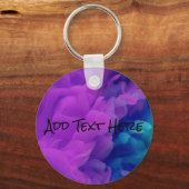 Paarse en blauwe digitale rook sleutelhanger (Voorkant)