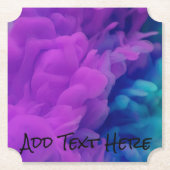 Paarse en blauwe digitale rookwolken kartonnen onderzetters (Voorkant)