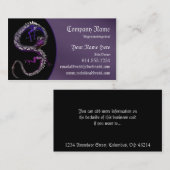 Paarse en blauwe dragon Fantasy Asian Visitekaartj Visitekaartje (Voorkant / Achterkant)