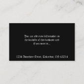 Paarse en blauwe dragon Fantasy Asian Visitekaartj Visitekaartje (Achterkant)