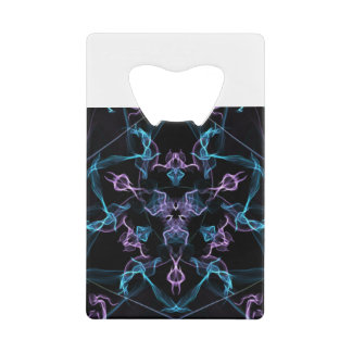 Paarse en blauwe driehoek Mandala Creditkaart Flessenopener