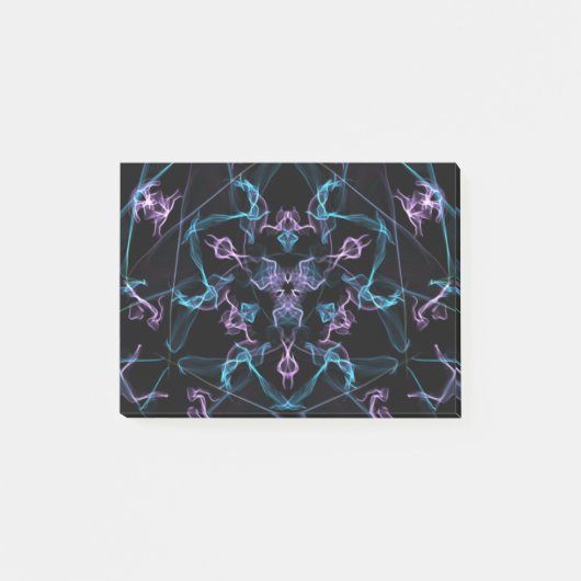 Paarse en blauwe driehoek Mandala Post-it® Notes (Voorkant)