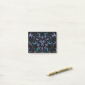 Paarse en blauwe driehoek Mandala Post-it® Notes (Op bureau)