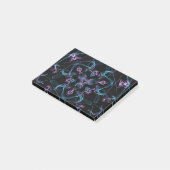 Paarse en blauwe driehoek Mandala Post-it® Notes (Schuin)
