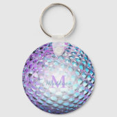 Paarse en blauwe edelsteen zoeken haar sleutelhanger (Voorkant)