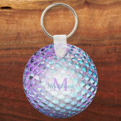 Paarse en blauwe edelsteen zoeken haar sleutelhanger (Voorkant)