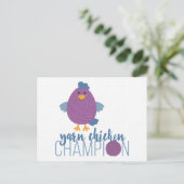 Paarse en blauwe eendenkuikens briefkaart (Staand voorkant)