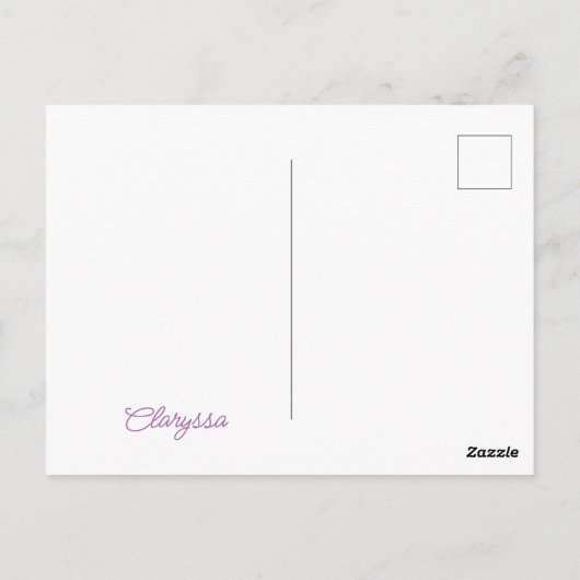 Paarse en blauwe eendenkuikens briefkaart (Achterkant)