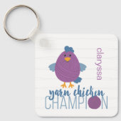 Paarse en blauwe eendenkuikens sleutelhanger (Voorkant)