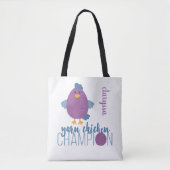 Paarse en blauwe eendenkuikens tote bag (Voorkant)