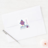 Paarse en blauwe eendenkuikens vierkante sticker (Envelop)