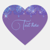 Paarse en blauwe elegante glans sticker (Voorkant)