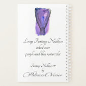 Paarse en blauwe fantasie Ketting Planner (Achterkant)