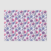 Paarse en blauwe Folklore Wycinanki Tissuepapier (Voorkant)