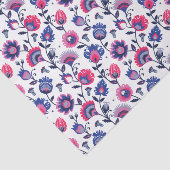 Paarse en blauwe Folklore Wycinanki Tissuepapier (Detail)