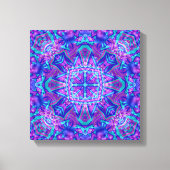 Paarse en blauwe  fractale Kaleidoscoop Canvas Afdruk (Voorkant)