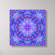 Paarse en blauwe  fractale Kaleidoscoop