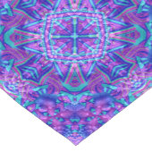 Paarse en blauwe  fractale Kaleidoscoop Korte Tafelloper (Hoek)