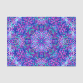 Paarse en blauwe  fractale Kaleidoscoop Tissuepapier